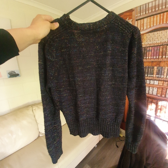 Dangerfield Button-up Patterned Knit Cardigen Size 8 - Picture 2 of 6